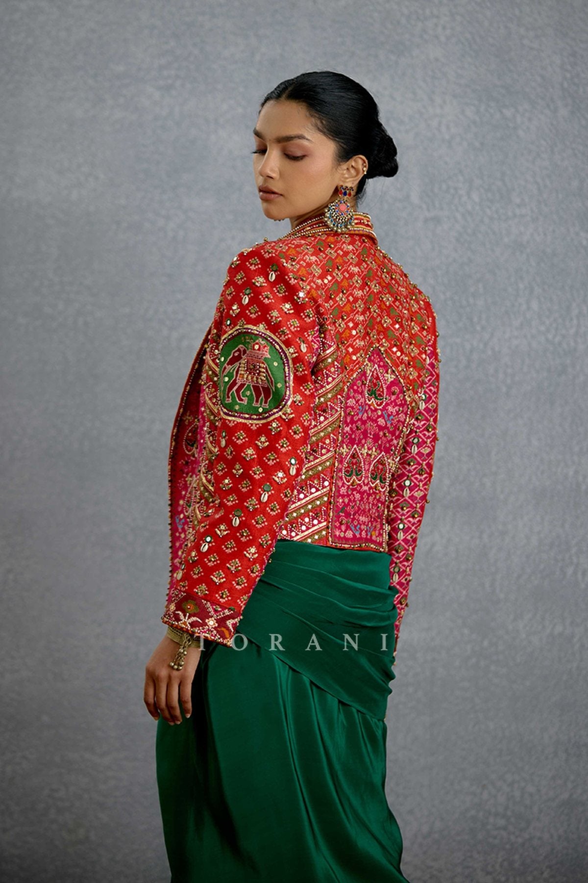 Harit Rasa Patola Jacket Set