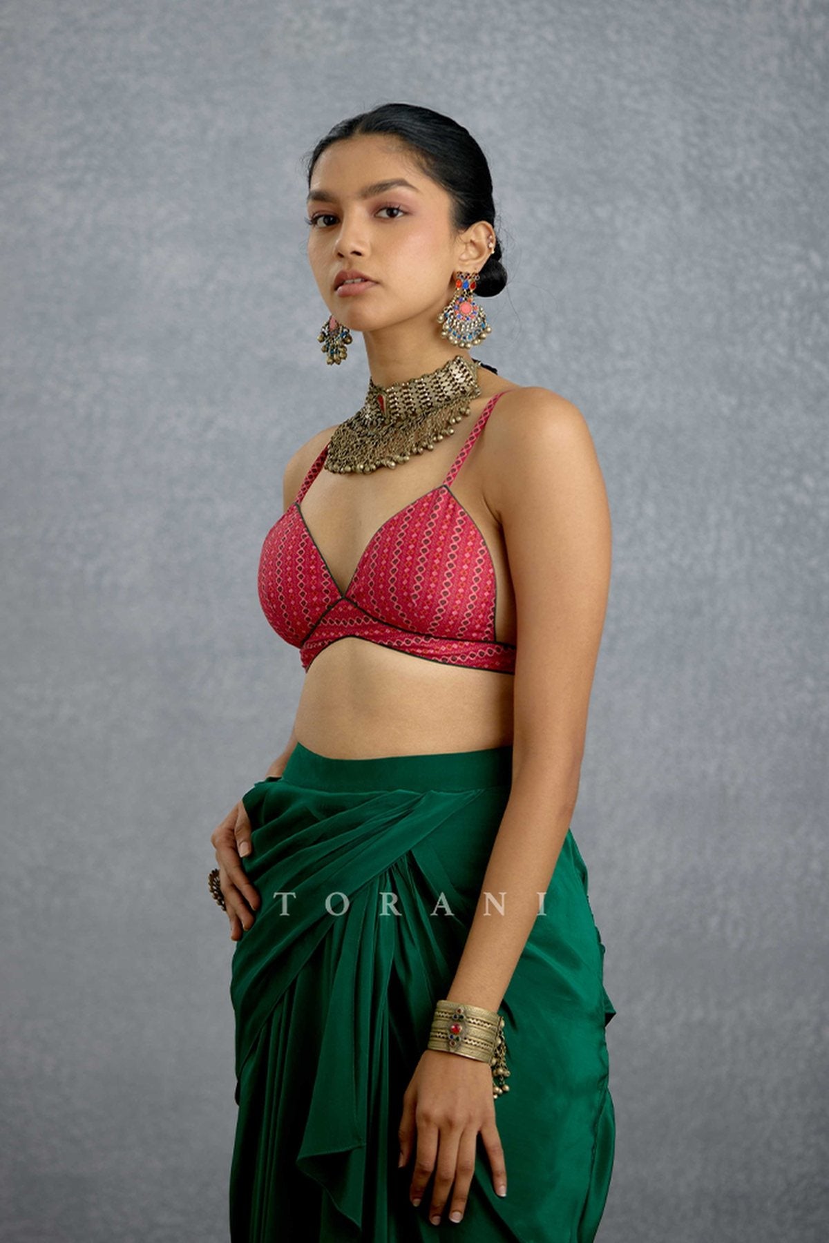 Harit Rasa Patola Jacket Set