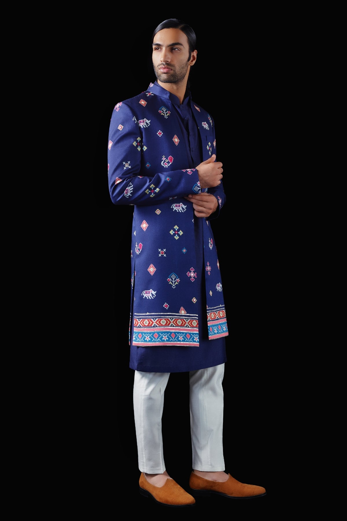 Hayaat Indo Western Jacket with Kurta & Pant