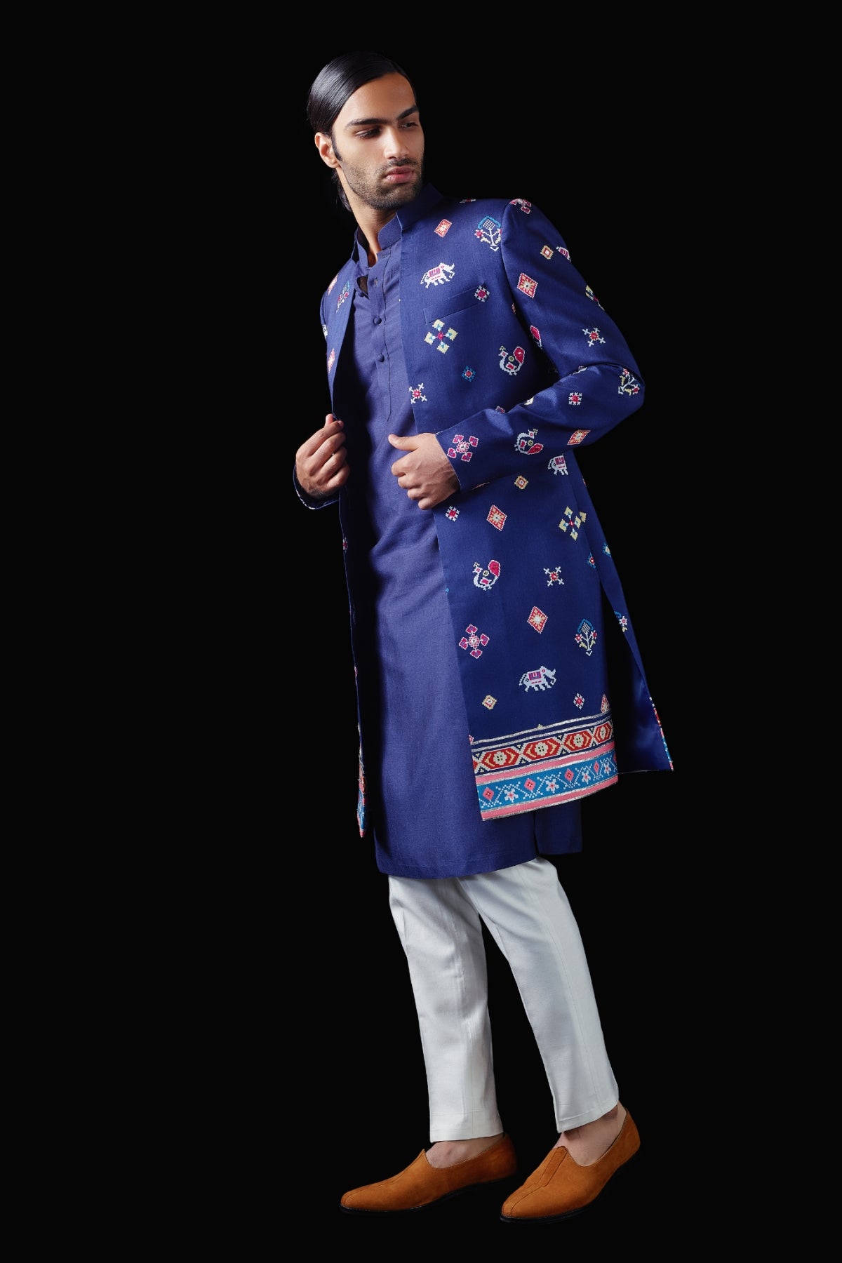 Hayaat Indo Western Jacket with Kurta & Pant