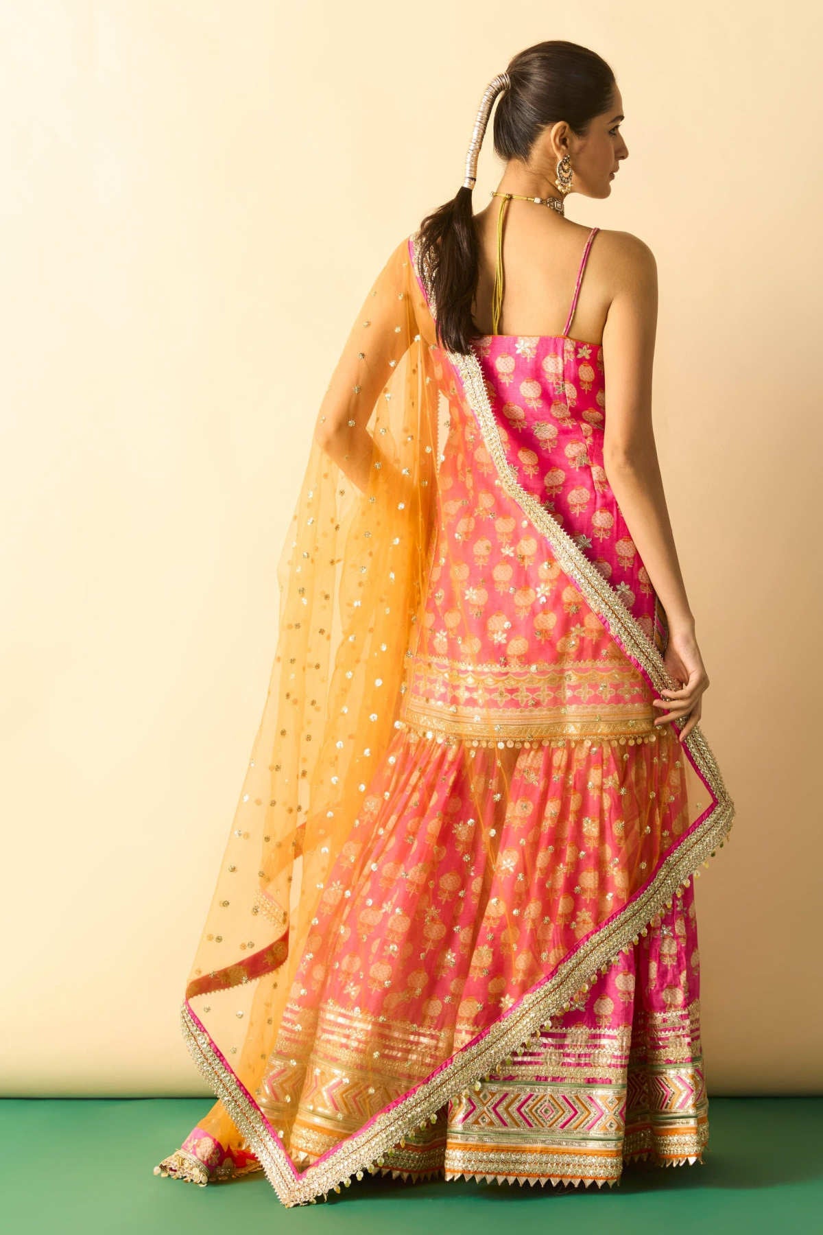 Hebah Patel in Ravina Strappy Sharara Set