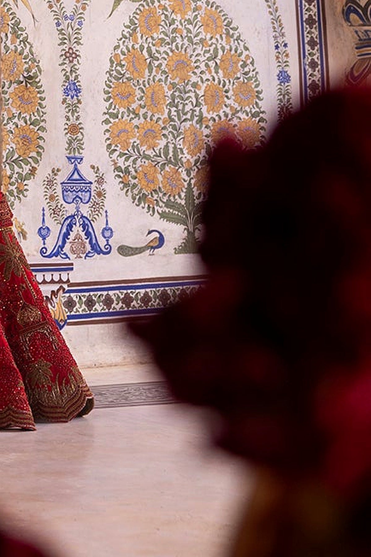 Red Bridal Lehenga with Dabka Zardozi Work