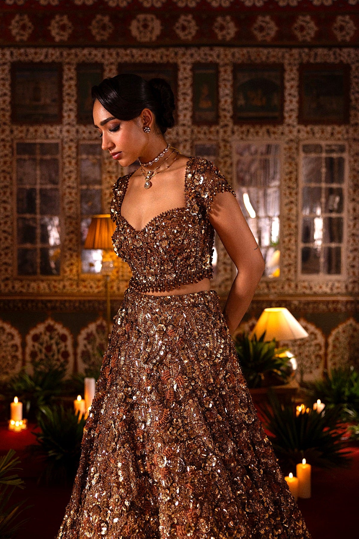 Gold Lehenga Set