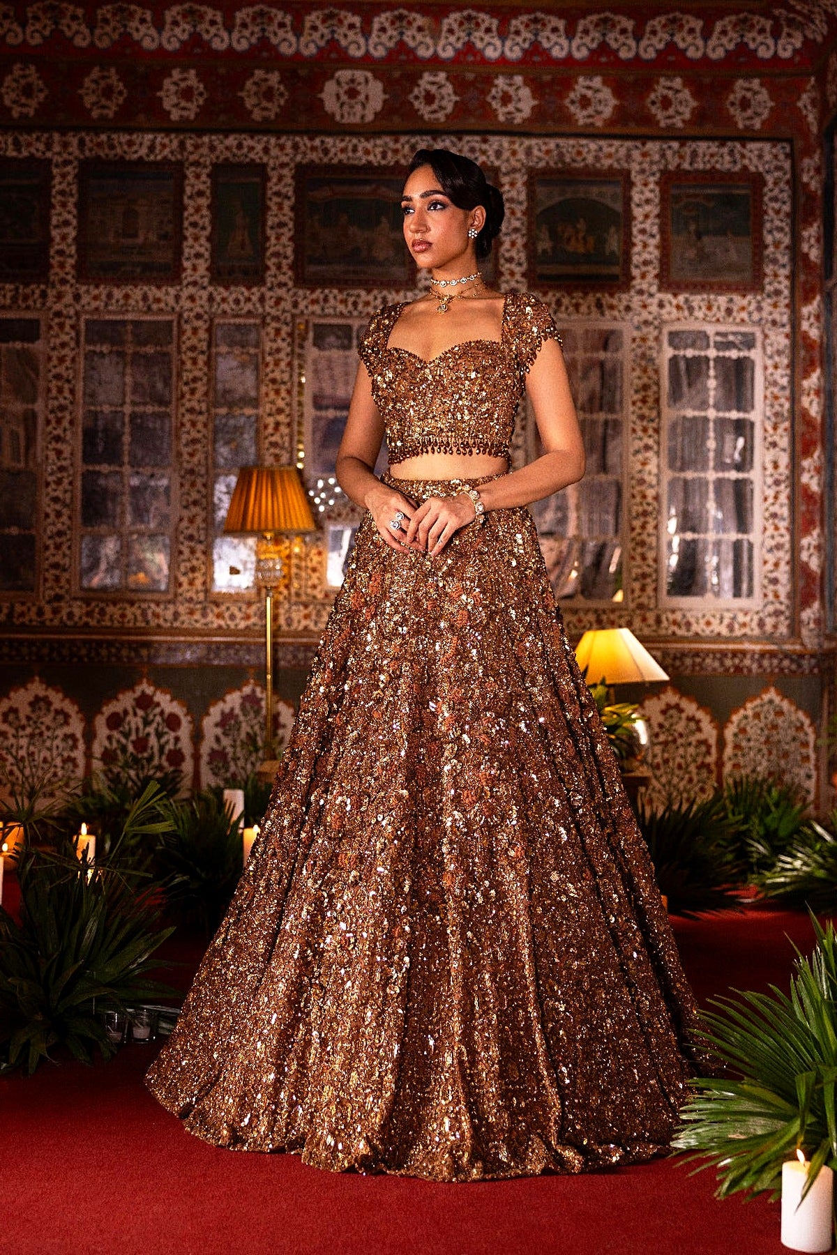 Gold Lehenga Set