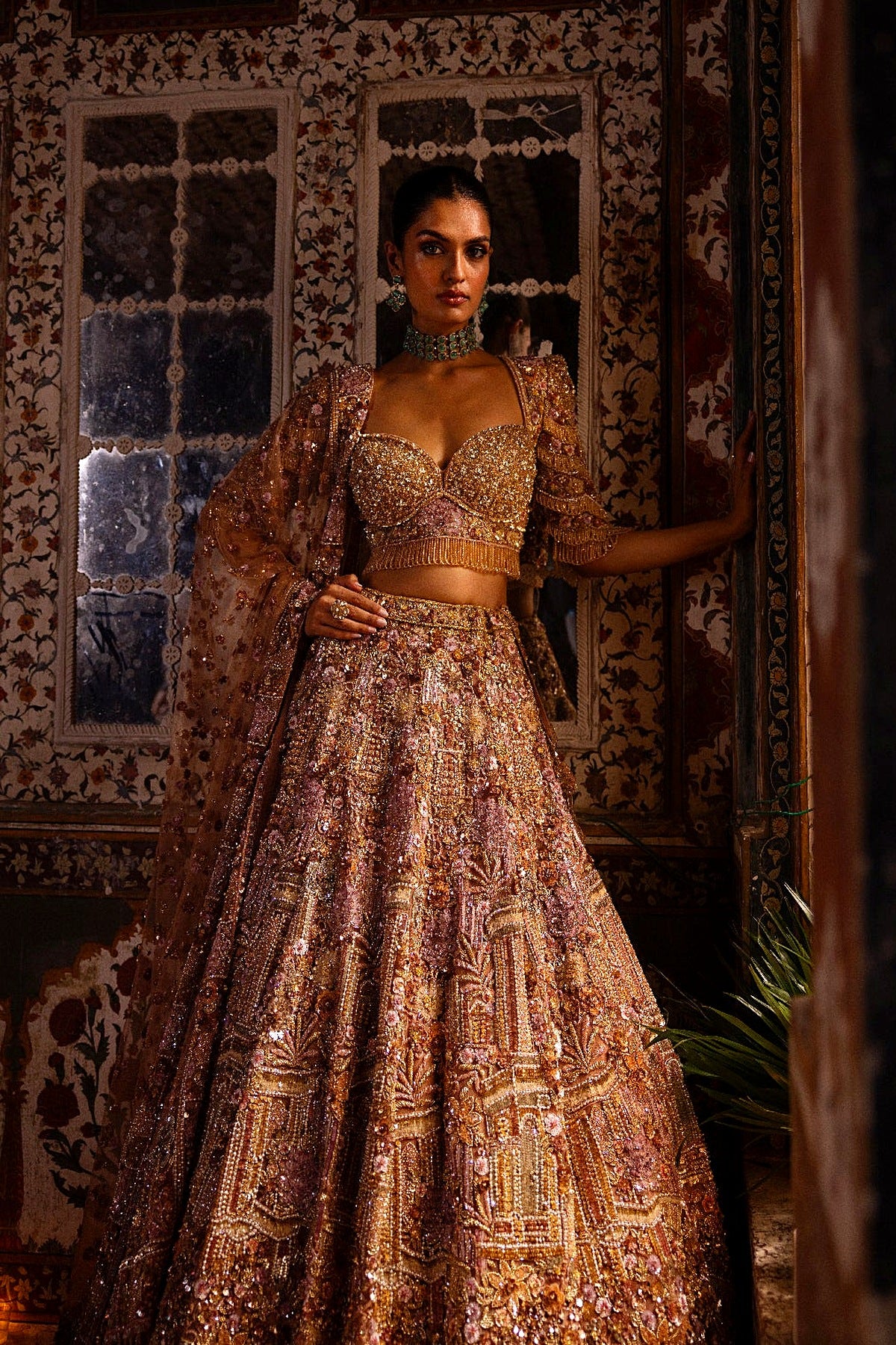 Gold Lehenga Set