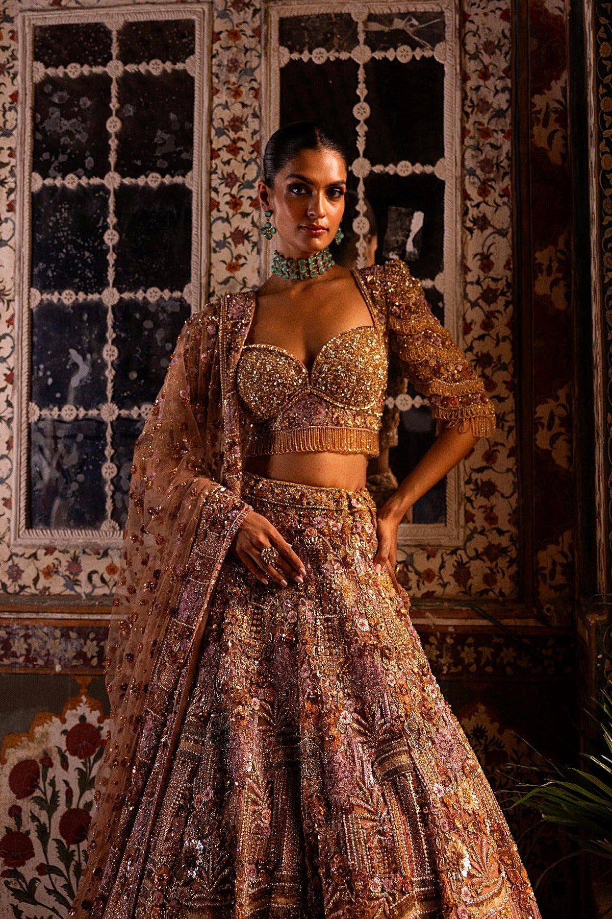 Gold Lehenga Set