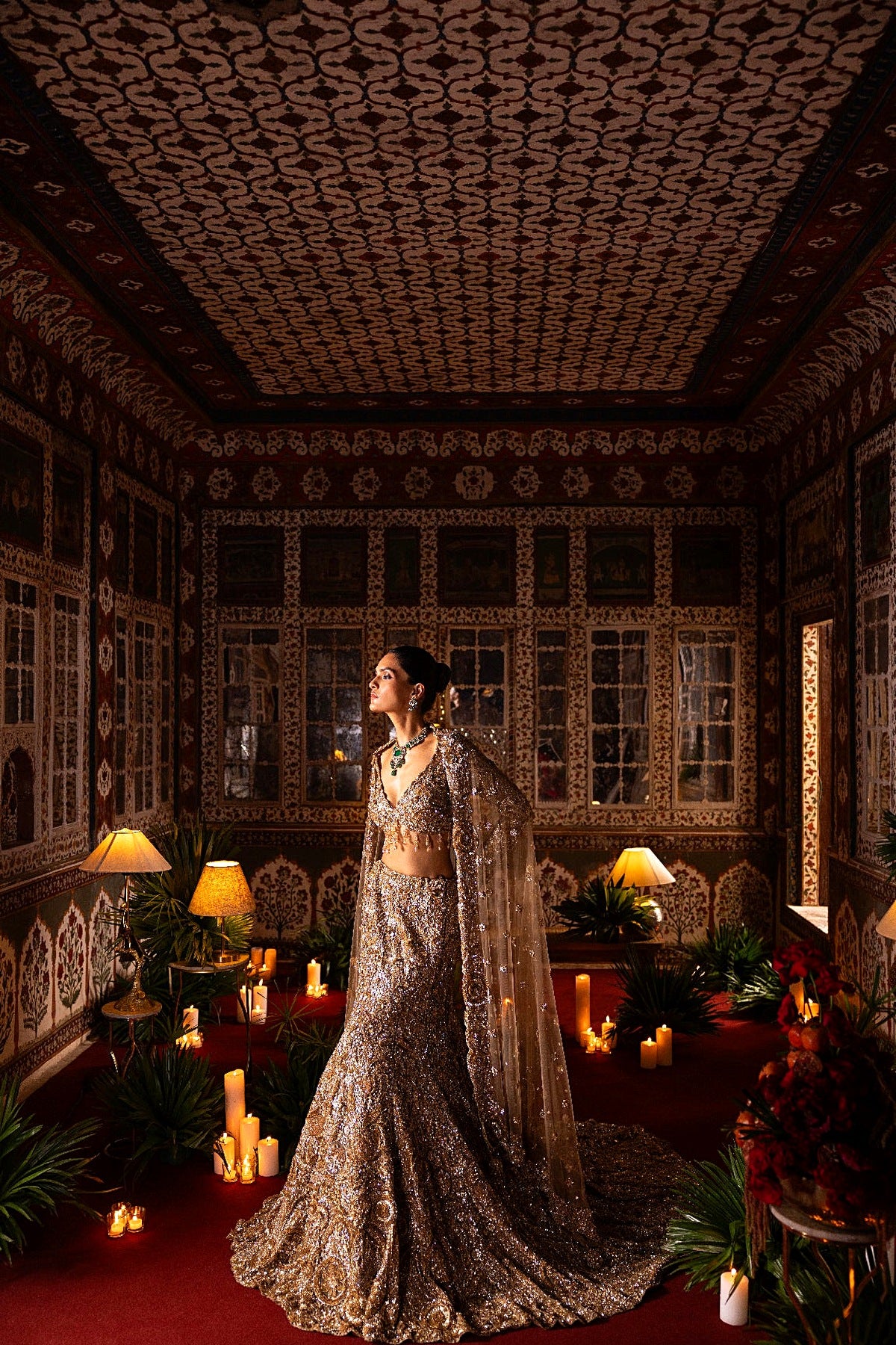 Gold Fish Cut Lehenga