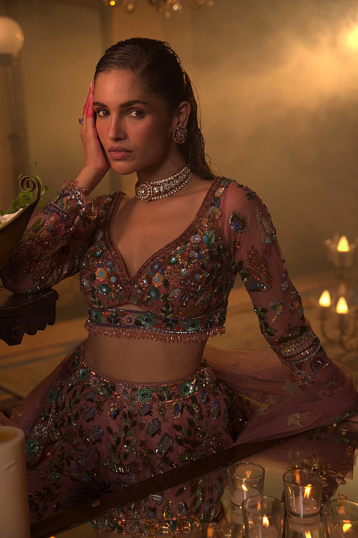 Multi Color Lehenga Set