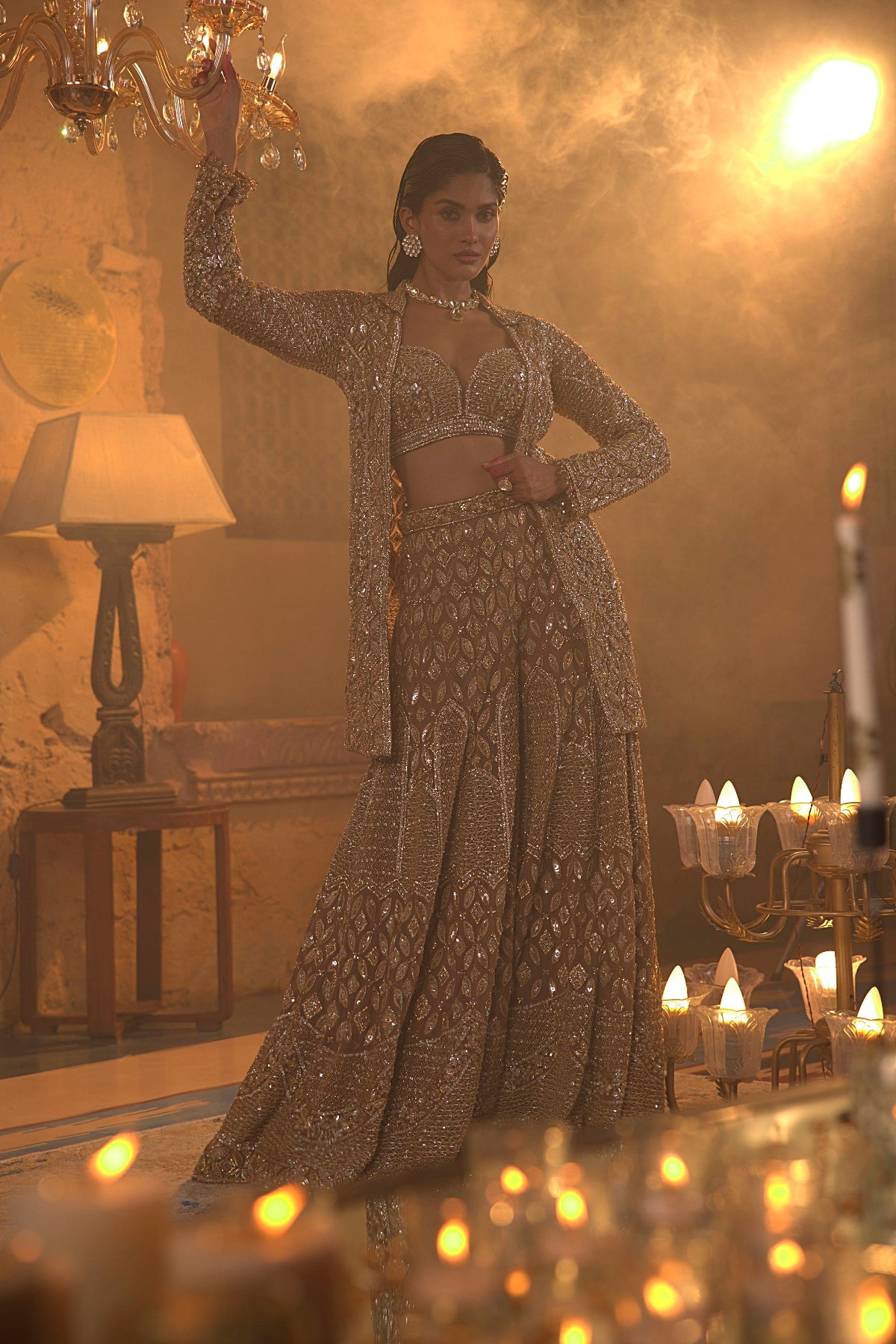 Beige Sharara Set
