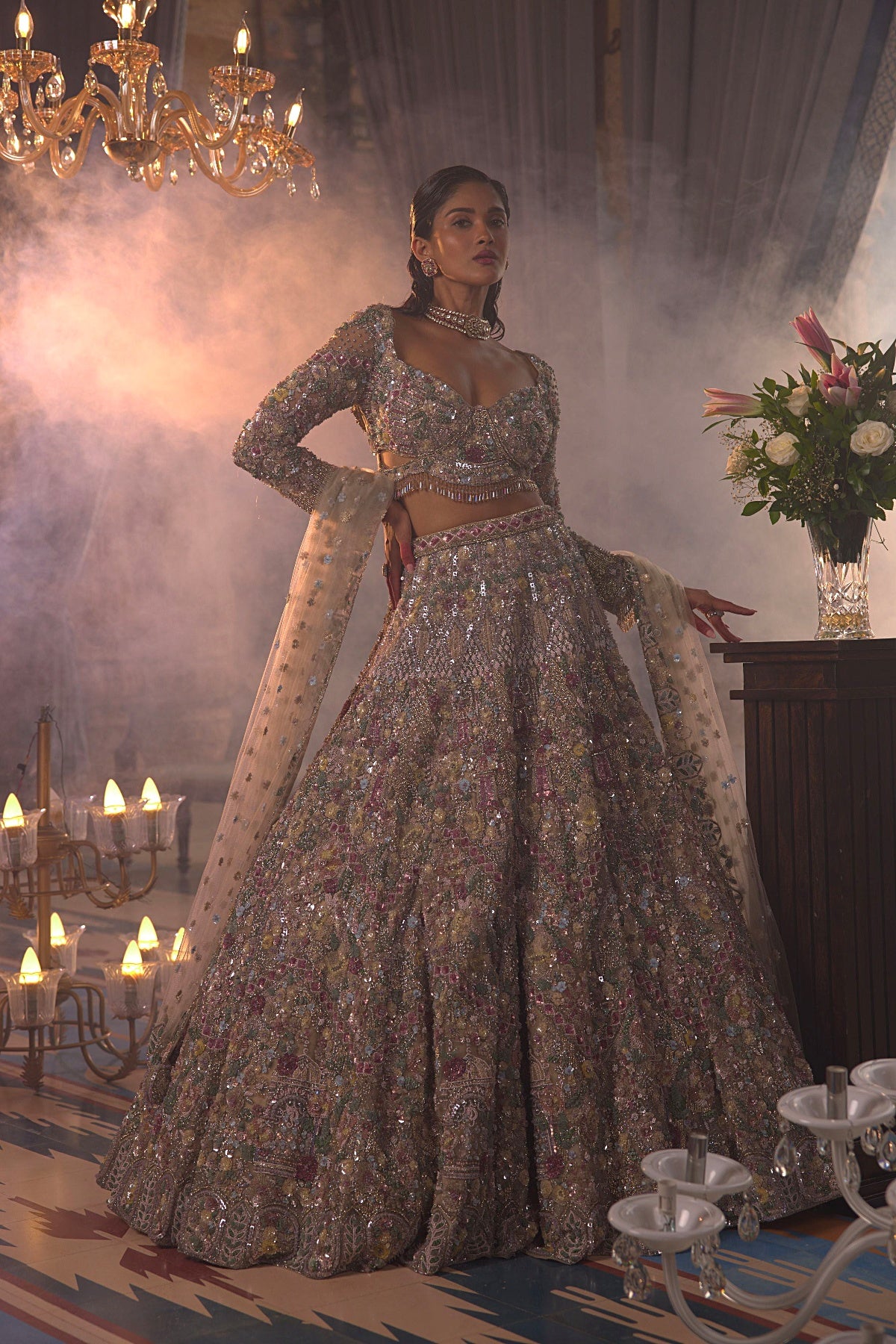 Multi-Colour Lehengas Set