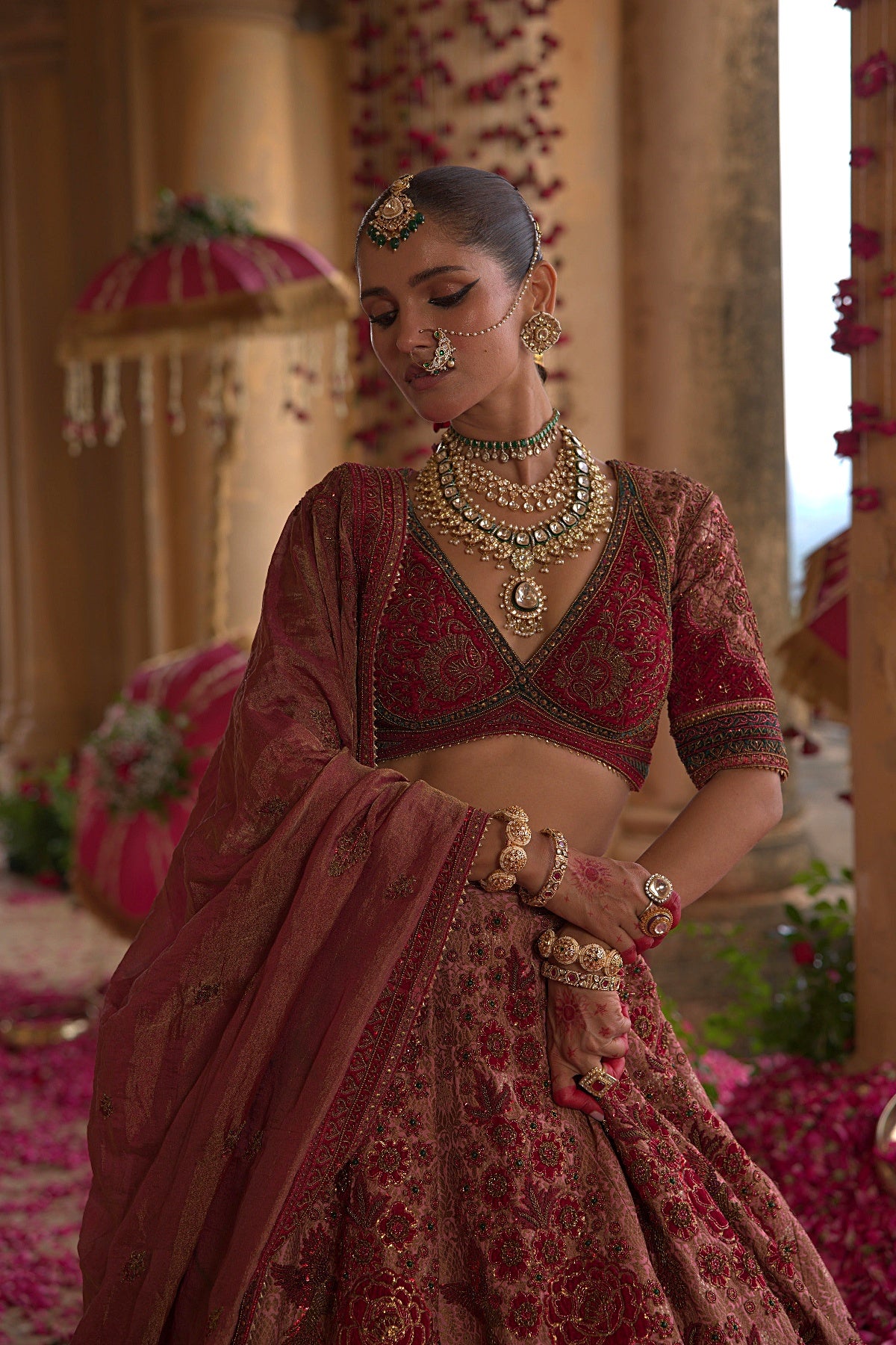 Pink Bridal Lehenga Set