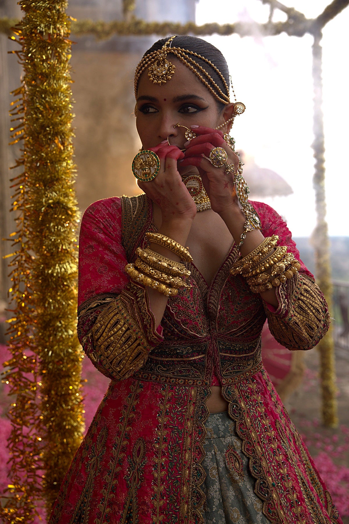 PINK ACHKAN SET