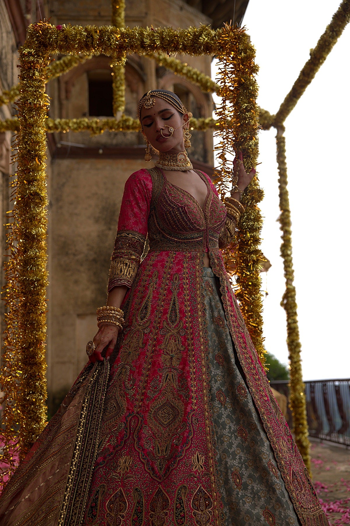 PINK ACHKAN SET