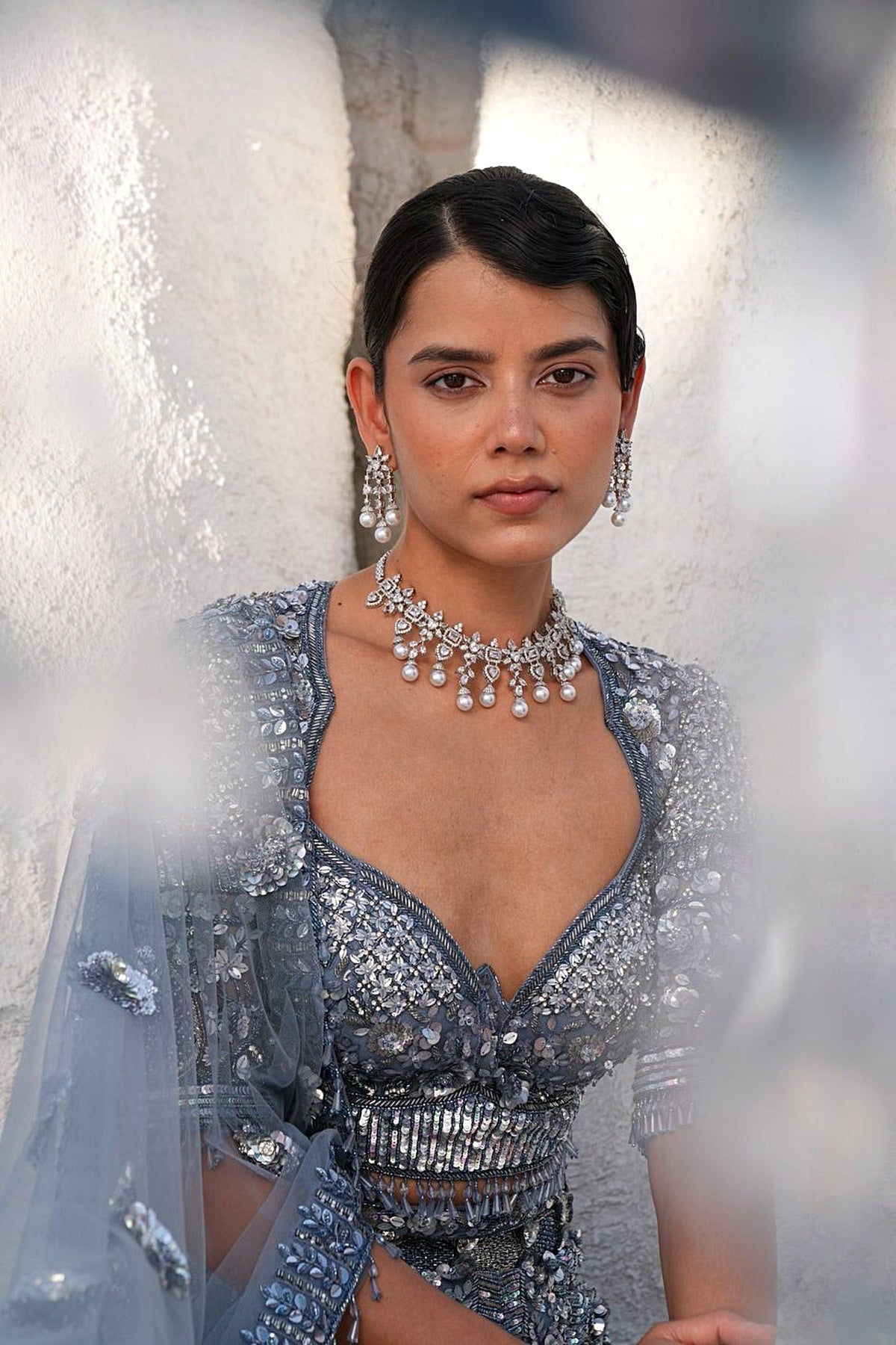 ICE BLUE LEHENGA SET