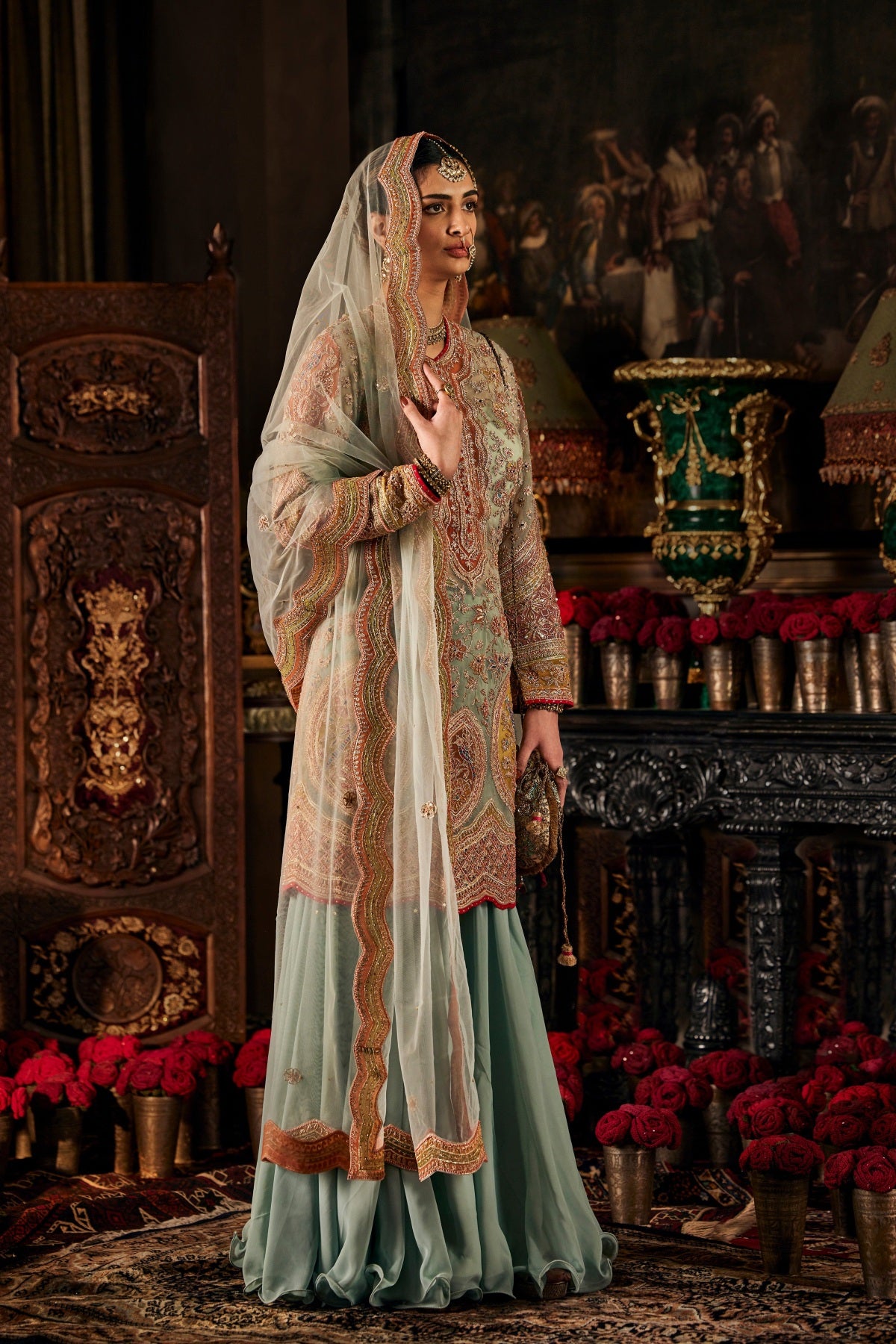 Ice Blue Kurta and Gharara