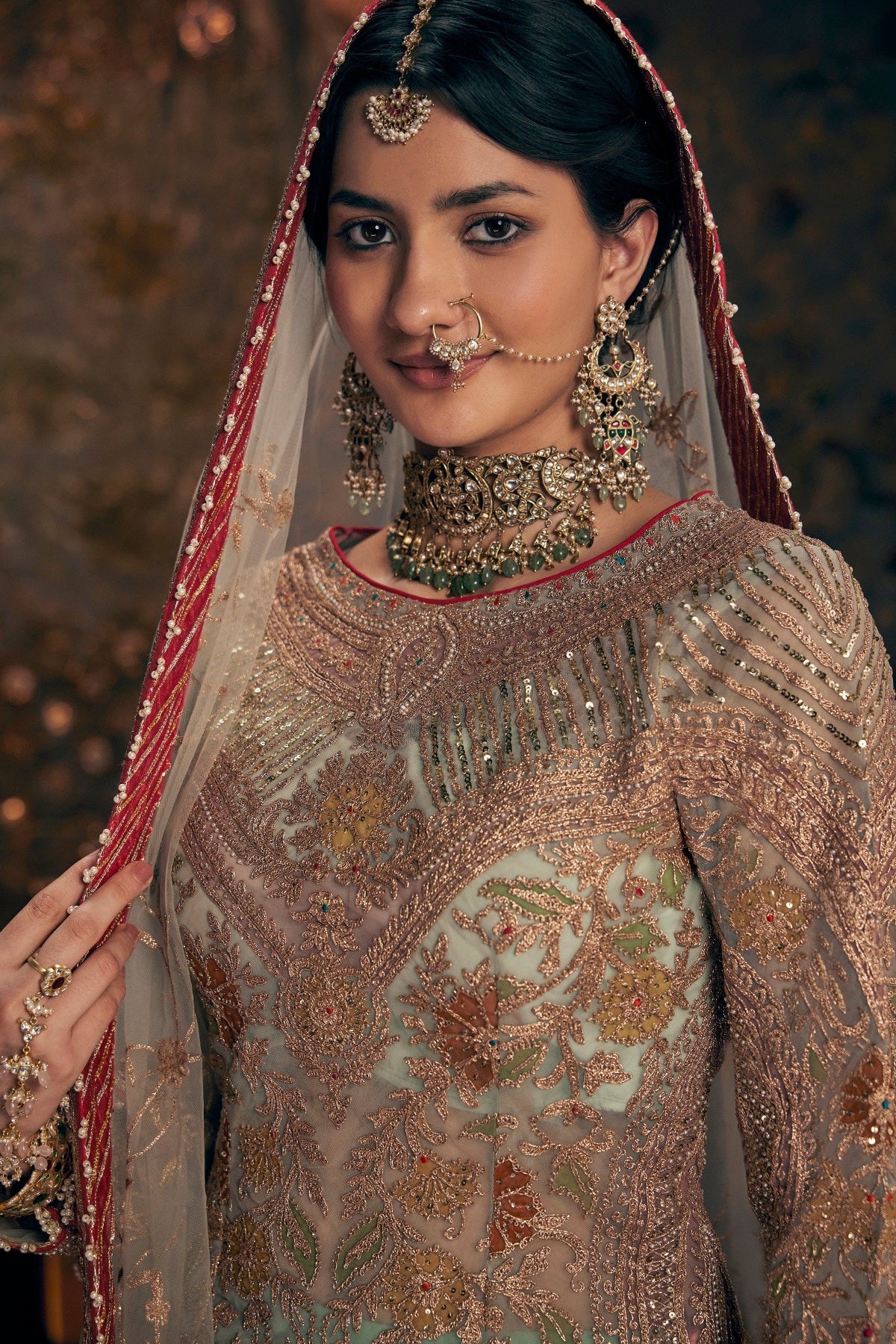 Ice Blue Kurta-Sharara Set