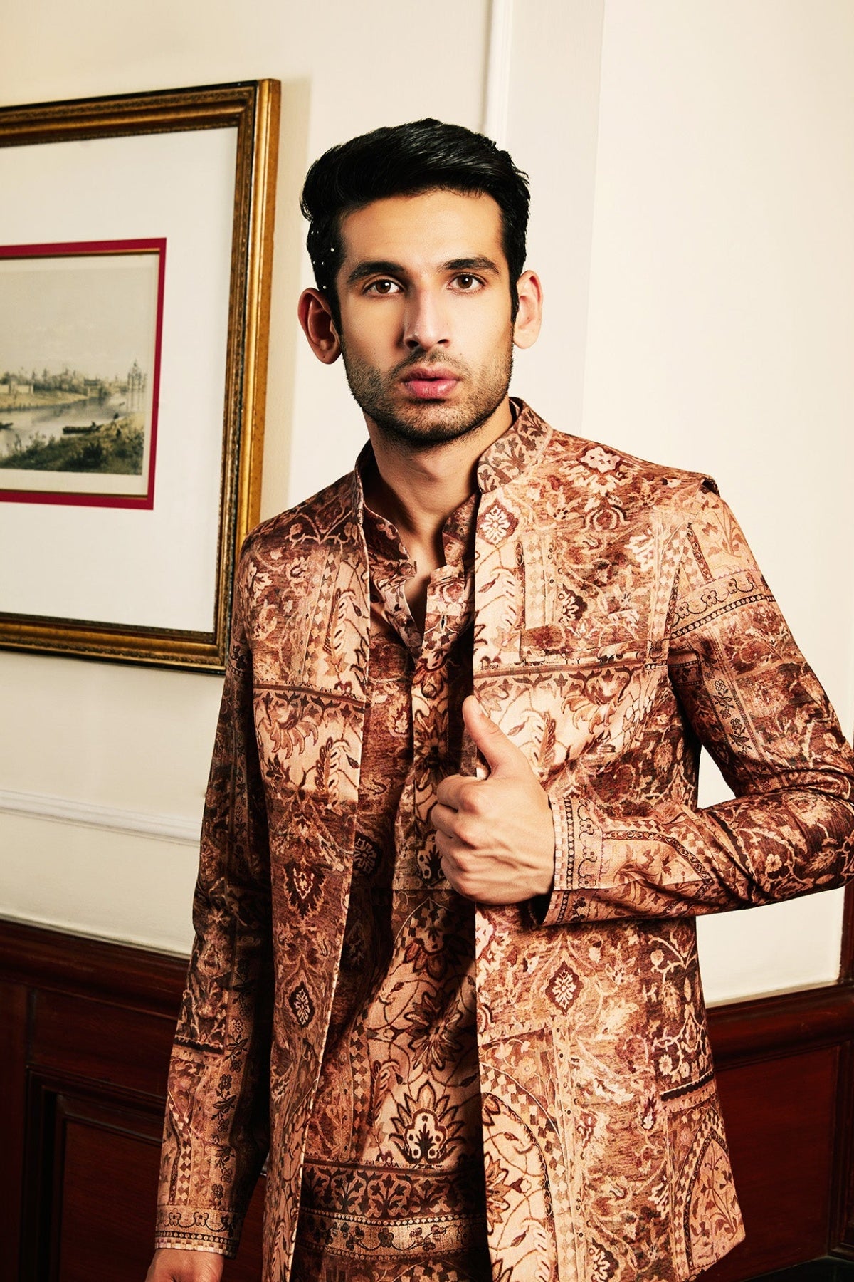 Ihab Kurta and Jacket Set
