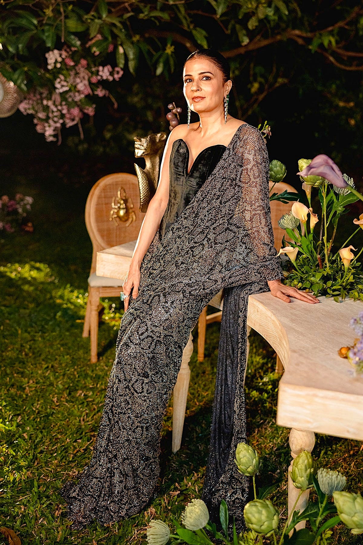 Midnight Frost Drape Set