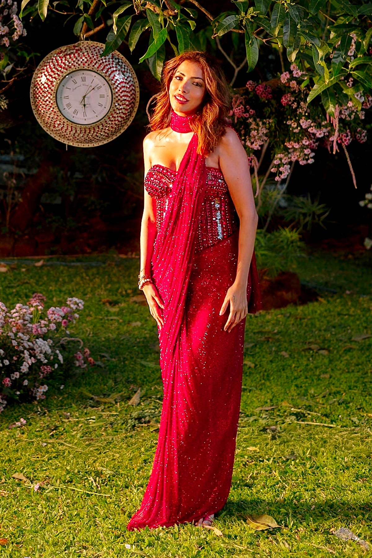 Crimson Stardust Drape Set