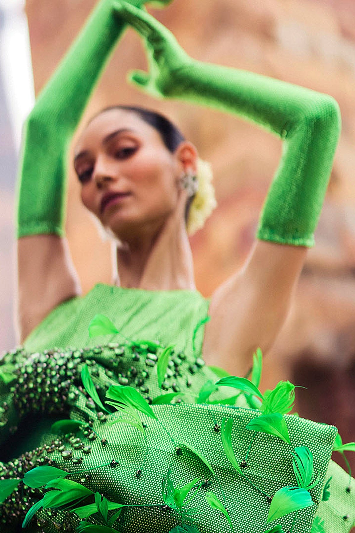 Sateyi Green Bow Dress