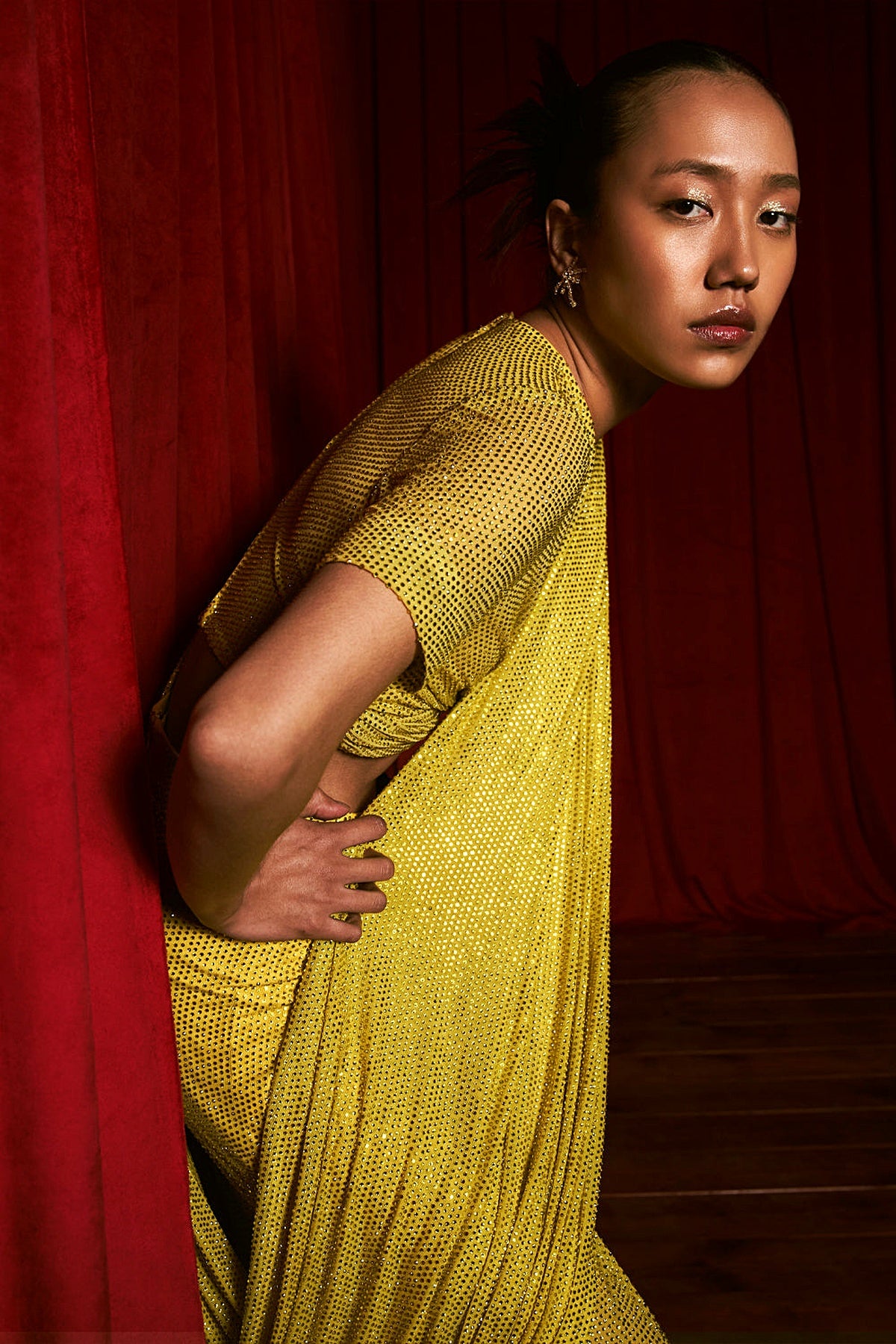 Citrine Crystal Radiance Slit Skirt