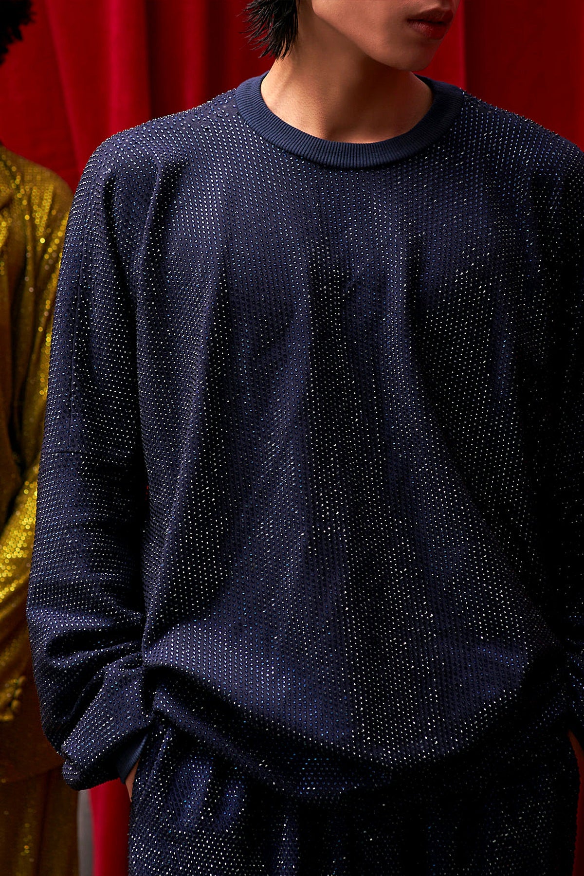 Navy Nebula Crystal Sweatshirt
