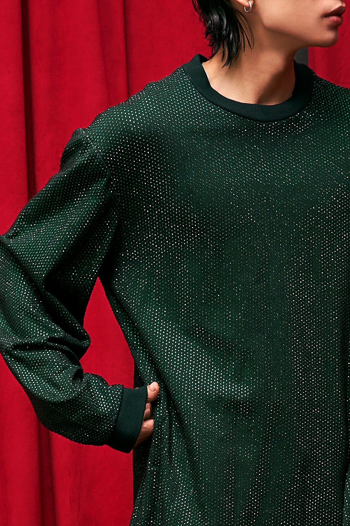 Jade Gem Long Sweatshirt Set