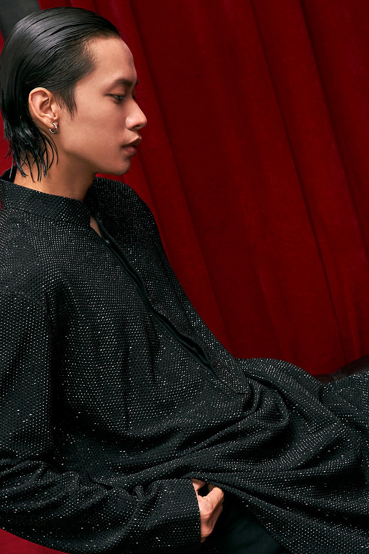 Black Glitz Kurta Set