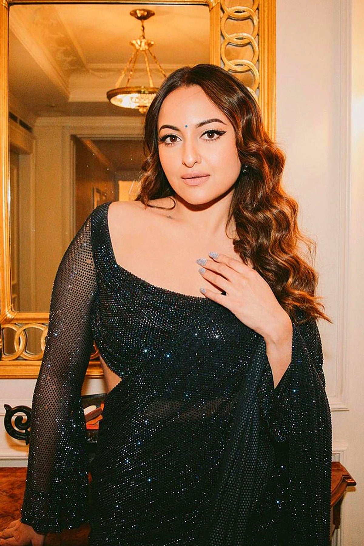Sonakshi Sinha in Slit Drape Chic
