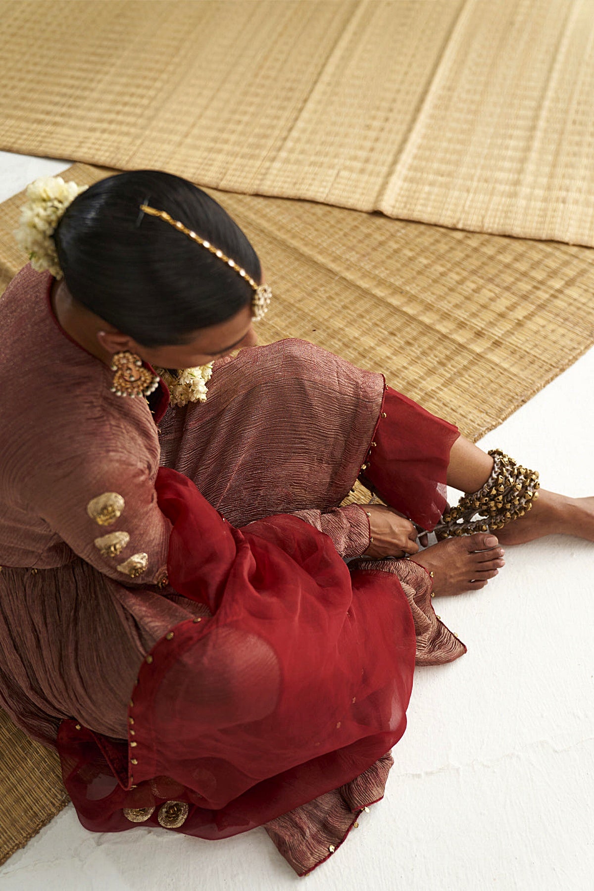Surkh Laal Angrakha Set