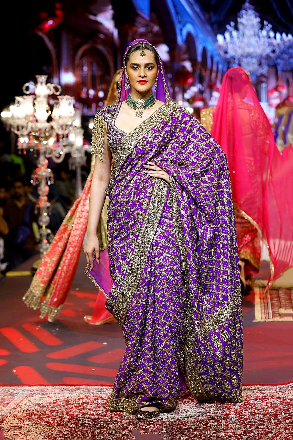 Banafsha Ombre Saree Set