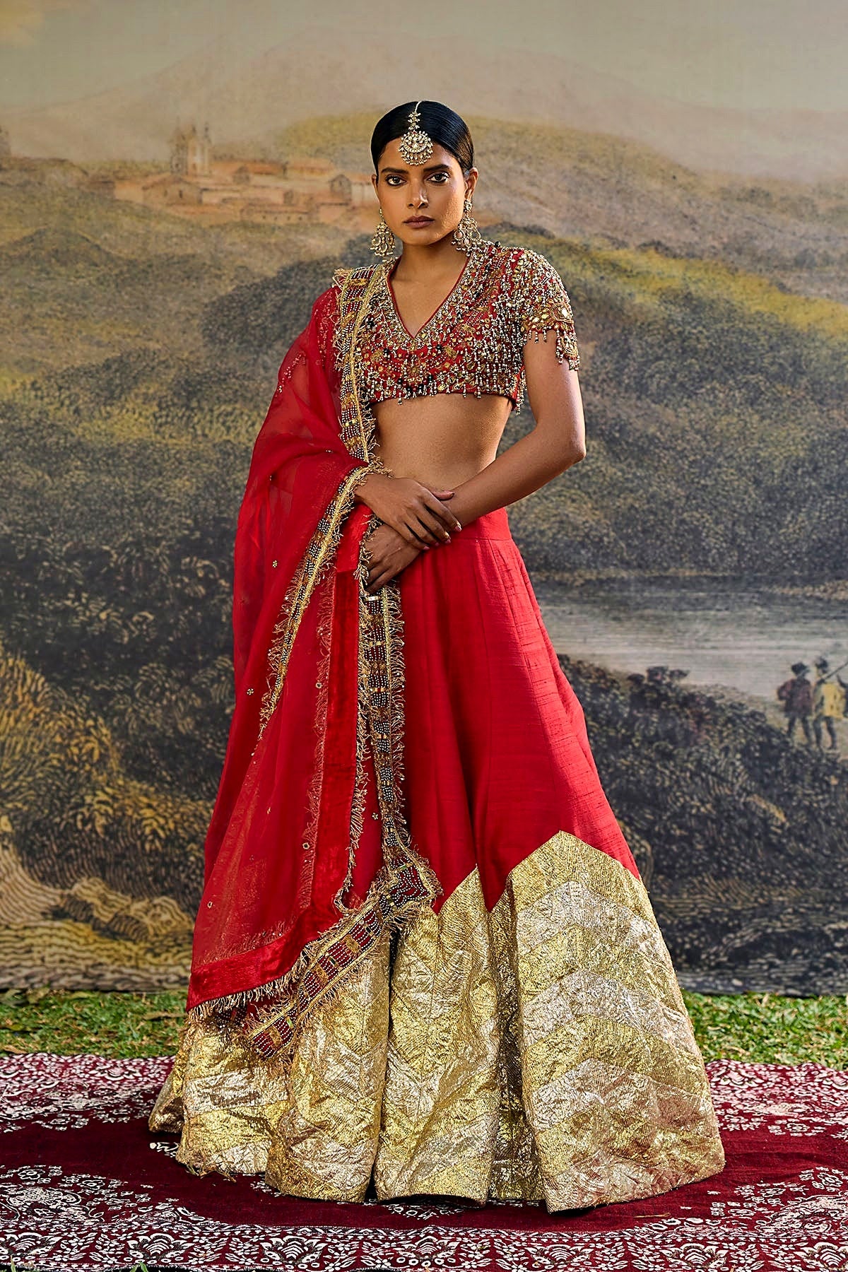 Lalima Jadau Lehenga Set