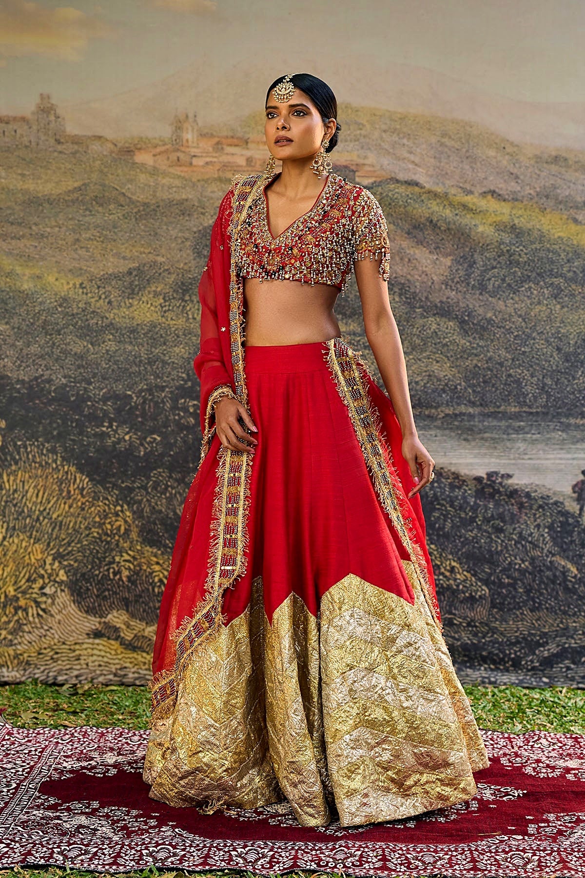 Lalima Jadau Lehenga Set