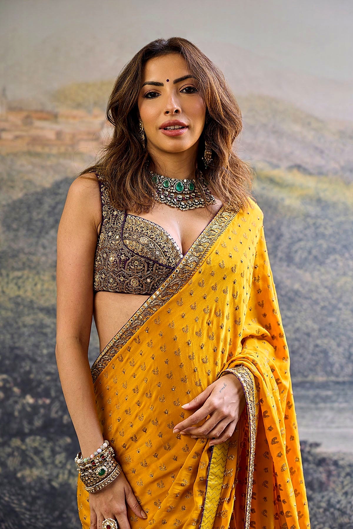 Pehr Crepe Saree Set