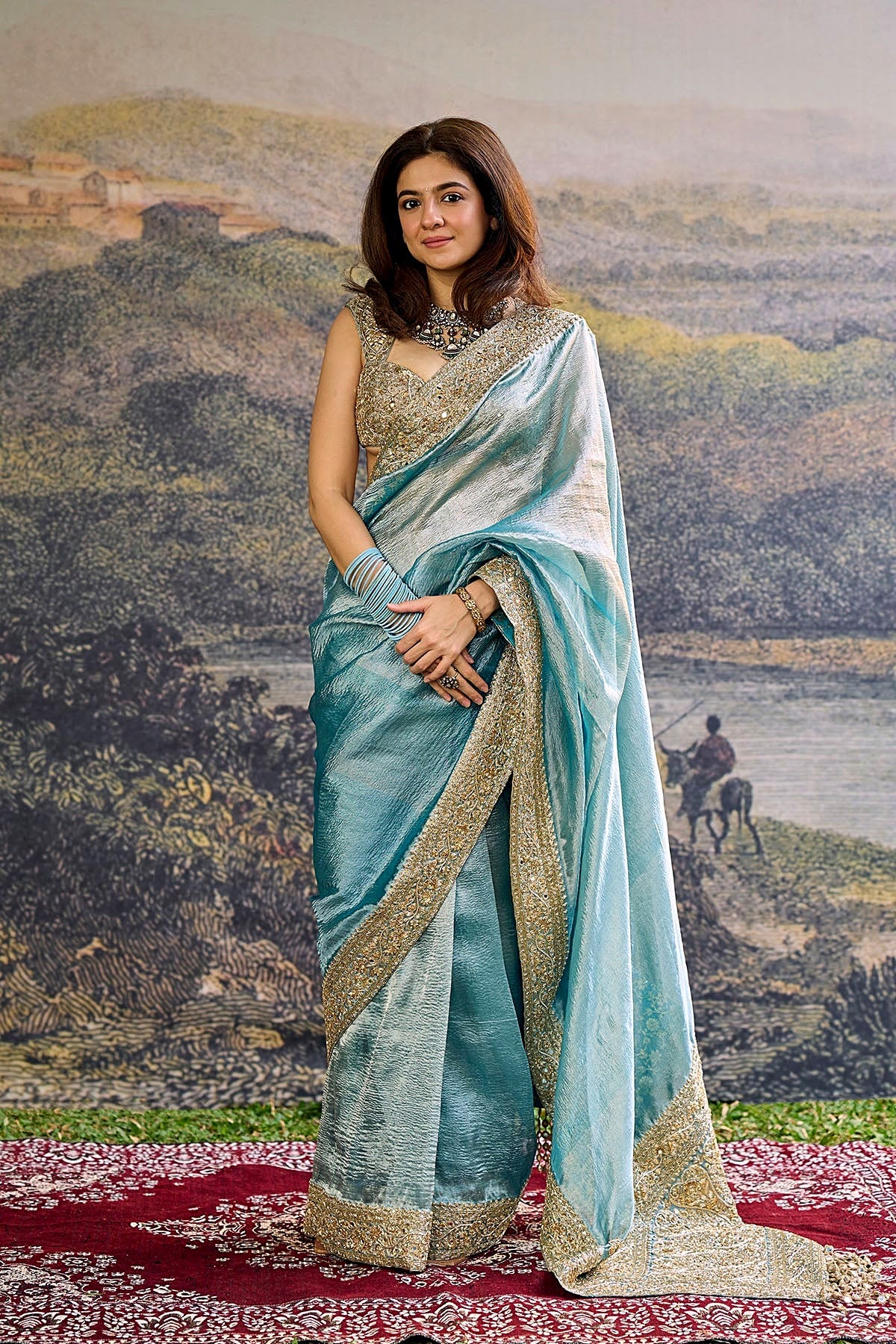 Shobhana Tissue Saree Set