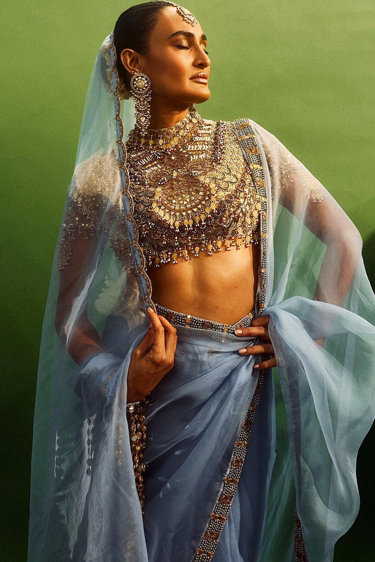 Neelambara Saree Set