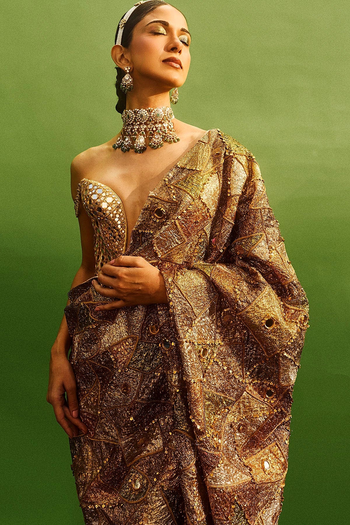 Rangrekha Saree Set