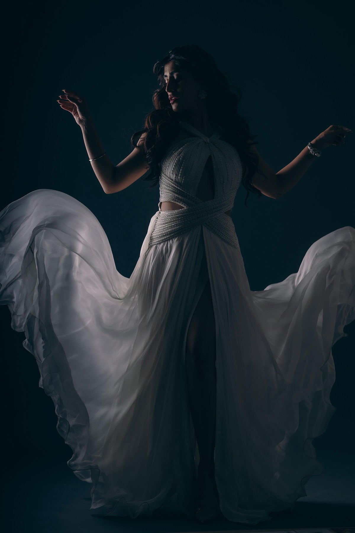 Akasa in Ivory Reverie gown