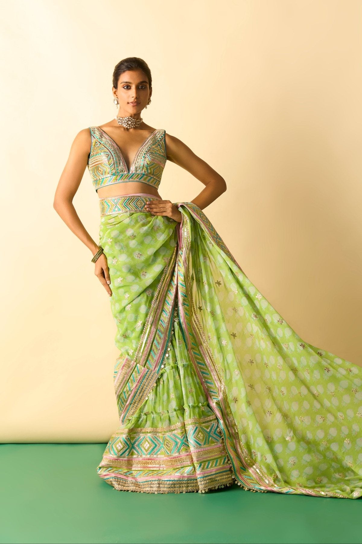 Jasleen Saree Set