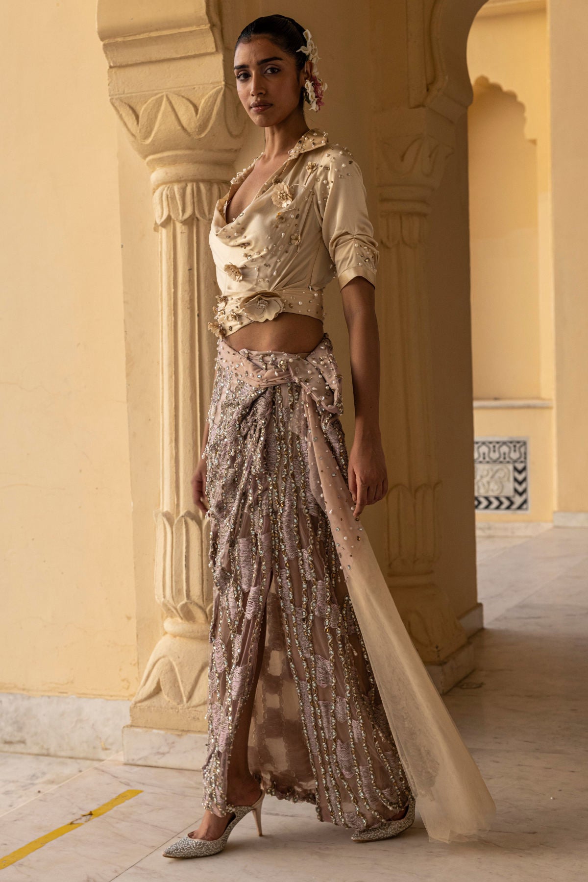Kaia Draped Skirt Set