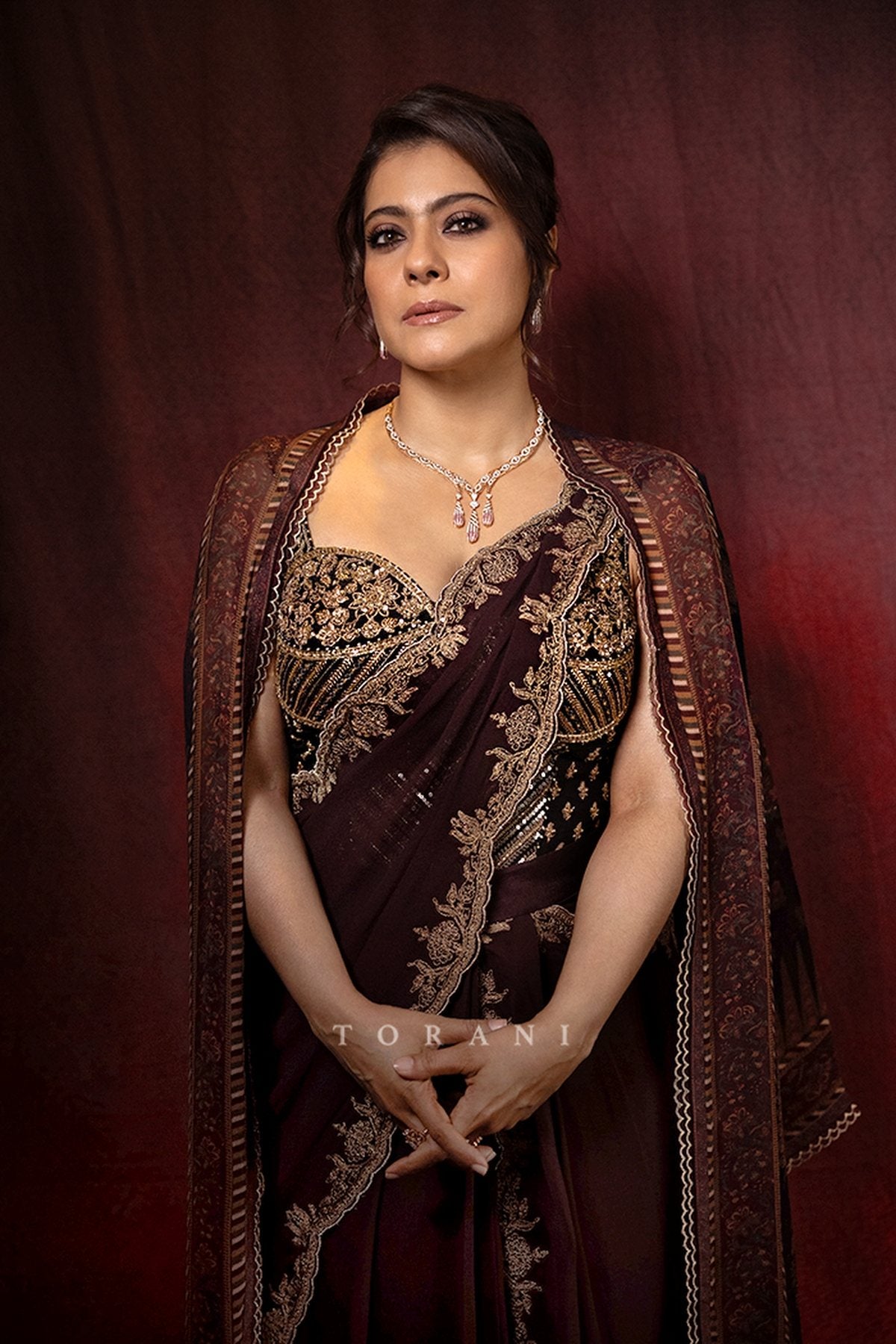 Kajol Devgan in our Farishti Zareen Saree Set