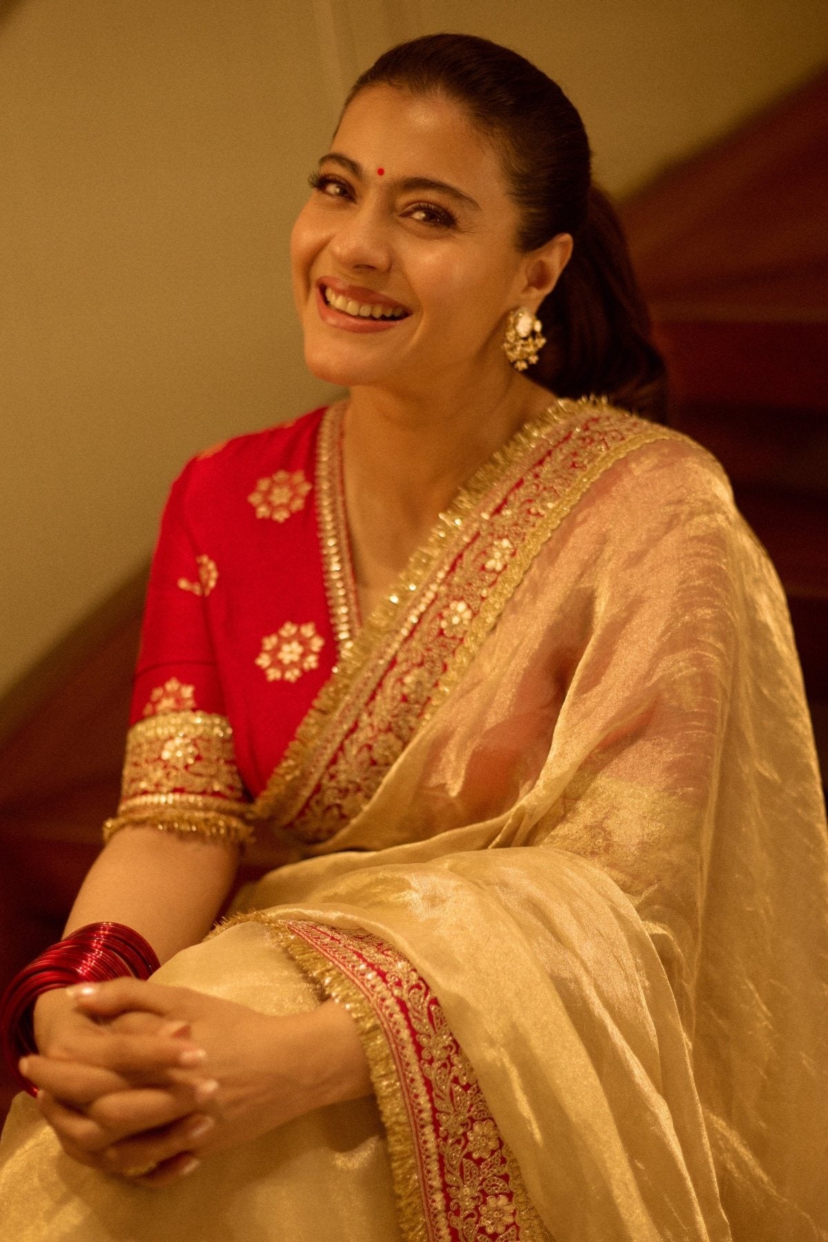 Kajol in Devi Saree Set