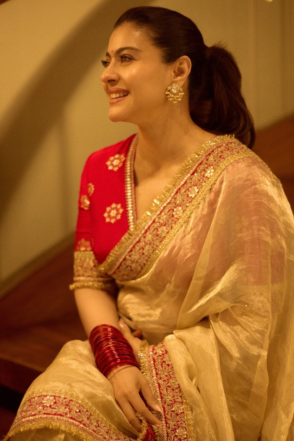 Kajol in Devi Saree Set