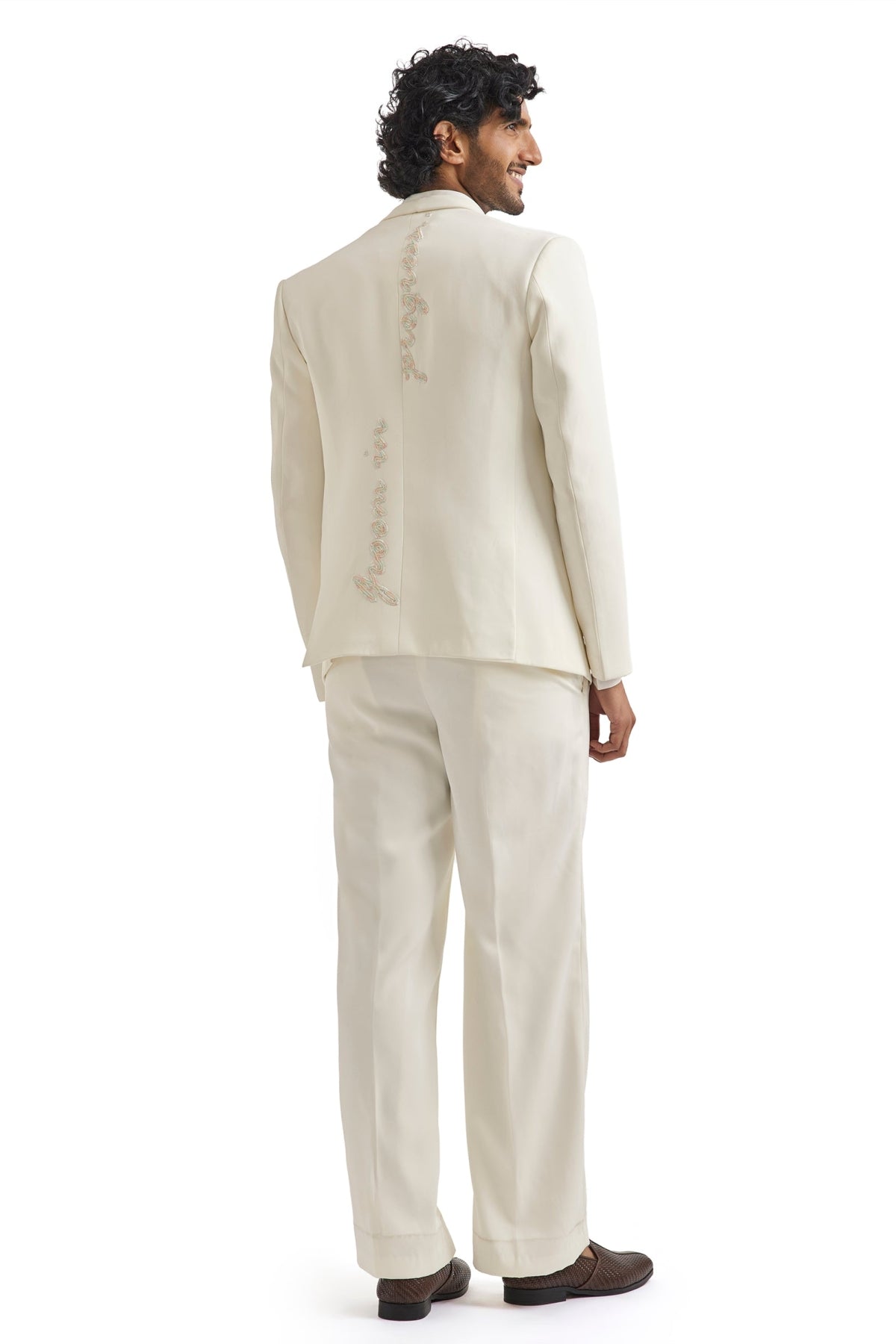 Ivory Pearl Embellished Tuxedo Set