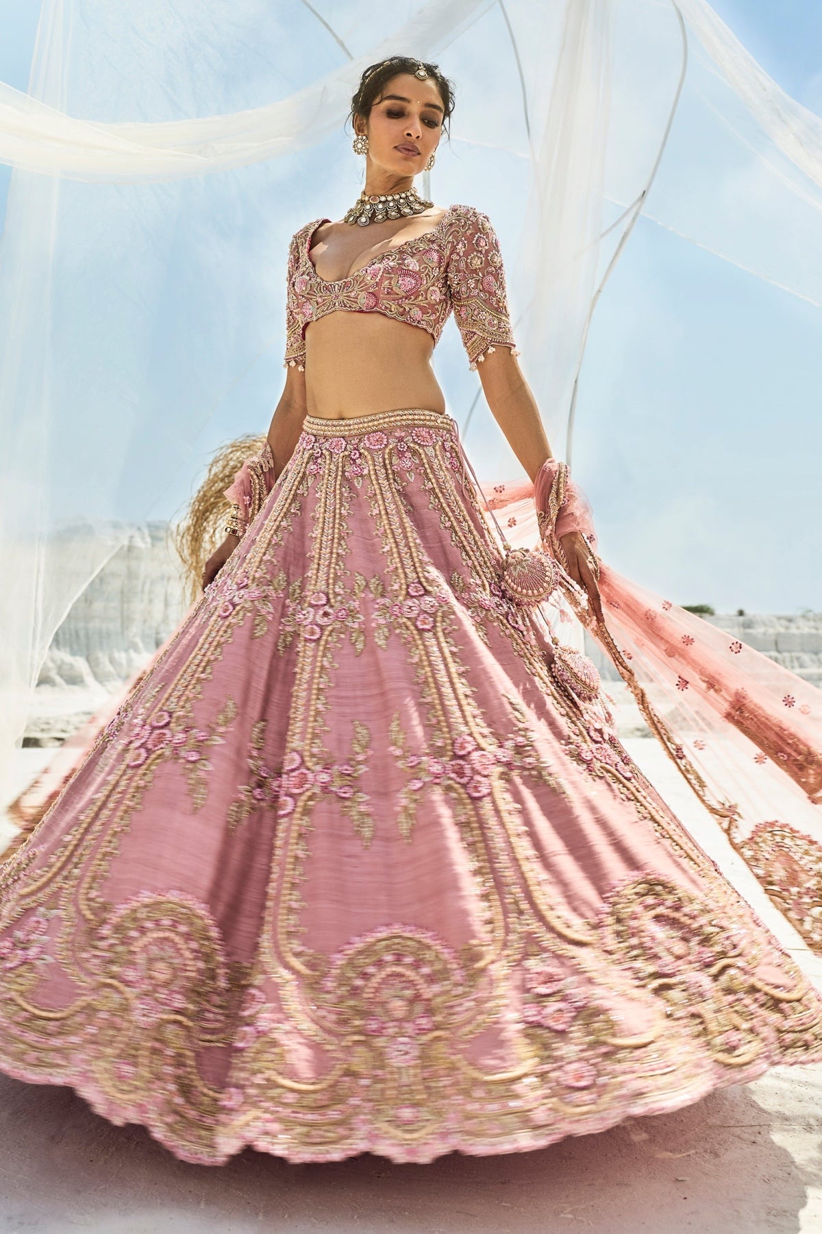 The Blush Bloom Bridal Lehenga