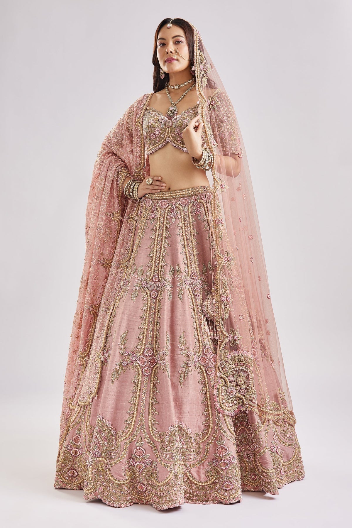 The Blush Bloom Bridal Lehenga