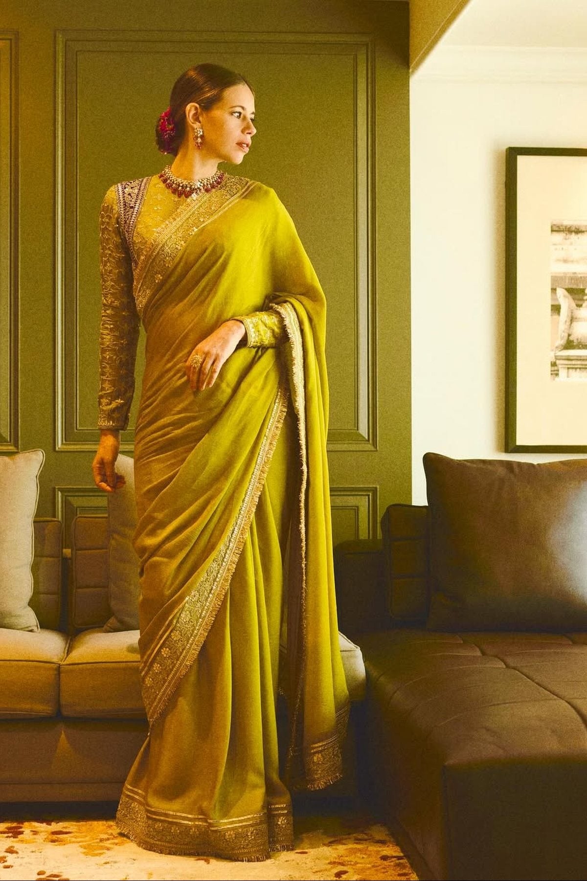 Kalki Koechlin in Nizaam Saree Set