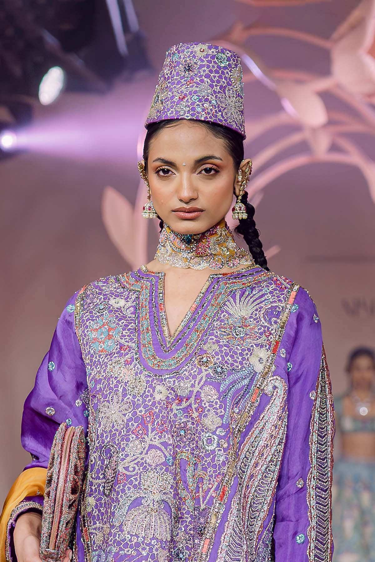 Heer - purple organza kurta