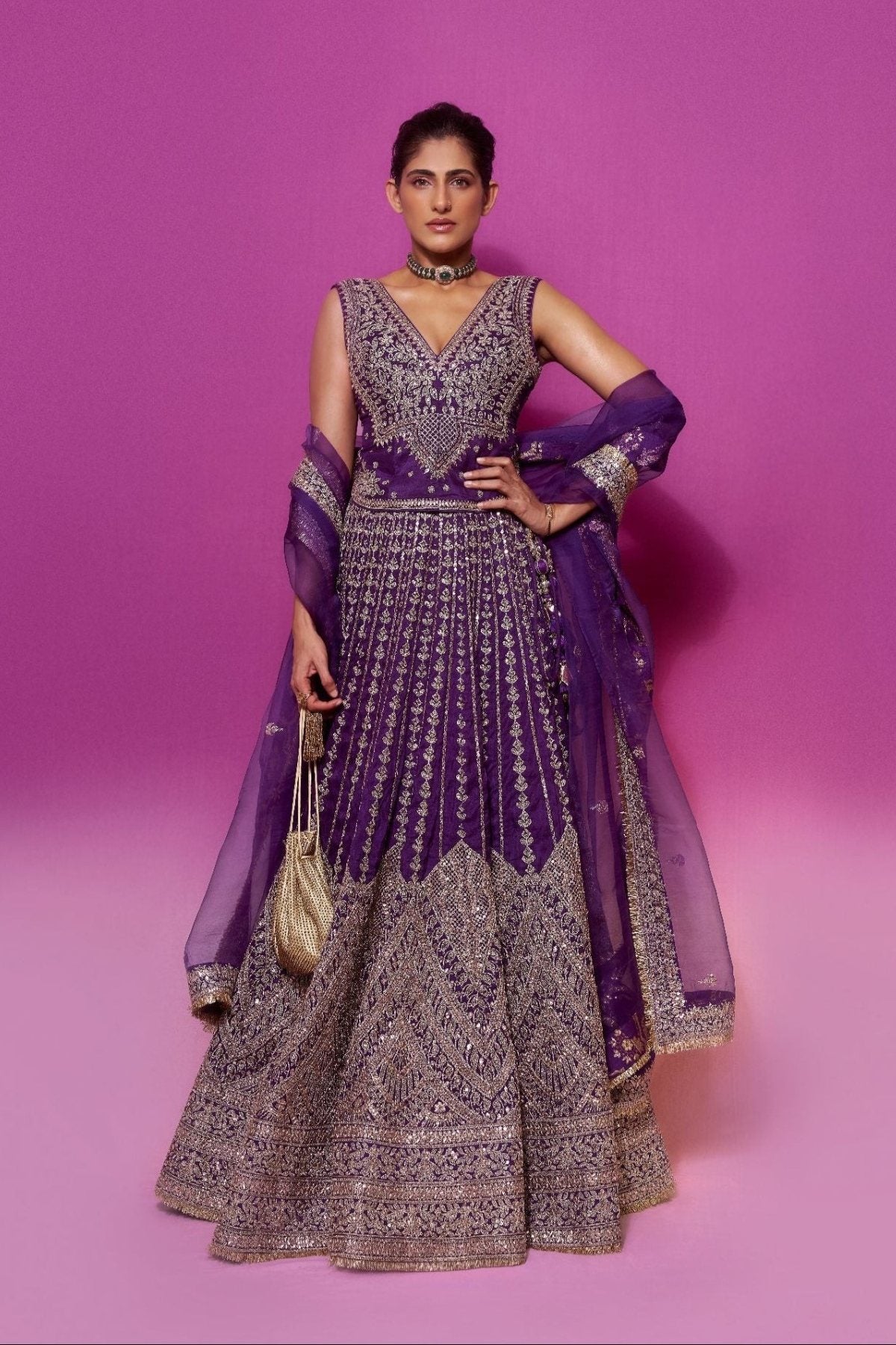 Kubbra sait in Razia Lehenga Set