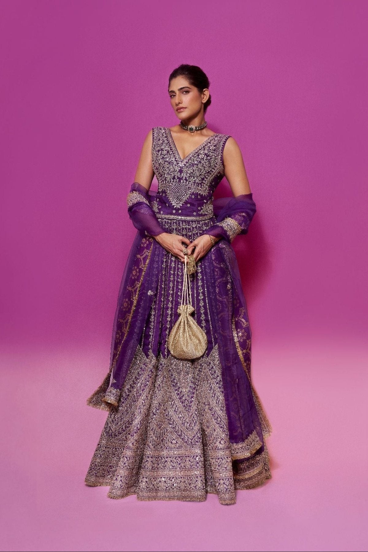 Kubbra sait in Razia Lehenga Set